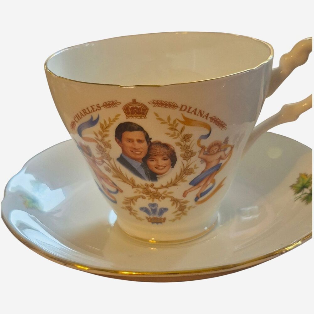 Regency Bone China Charles & Diana Commemorative Cup & Saucer 2-Piece England
